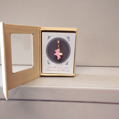 Pink Pegasus Bracelet Charm