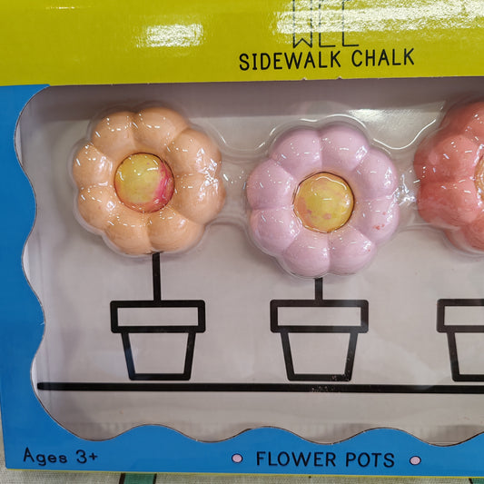 Sidewalk chalk, Flower pots set 3