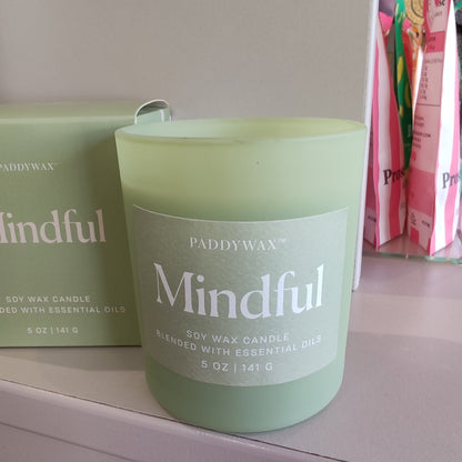Wellness essential oils scented candle. 7oz. Mindful