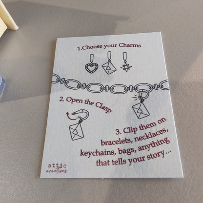 14k Grape crystal clip on charm