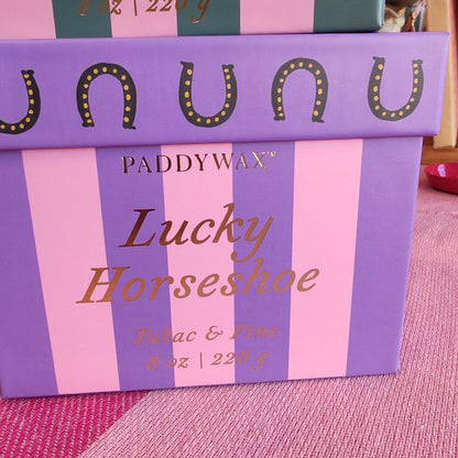 Paddywax Lucky Horseshoe Tabac & Pine Soy Candle 8 oz