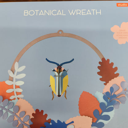Botanical Wall Art Wreath with beetle