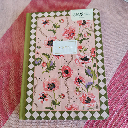 Cath Kidston Pink Poppies hardback notebook
