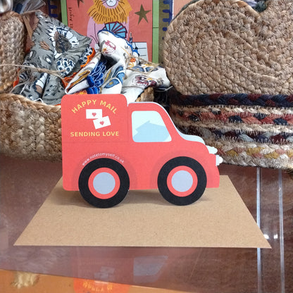 Happy Mail Post Van Card
