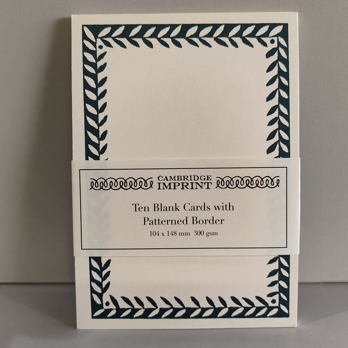 Pack 10 plain bordered Postcards. Colour Petrol