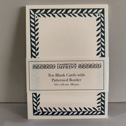 Pack 10 plain bordered Postcards. Colour Petrol