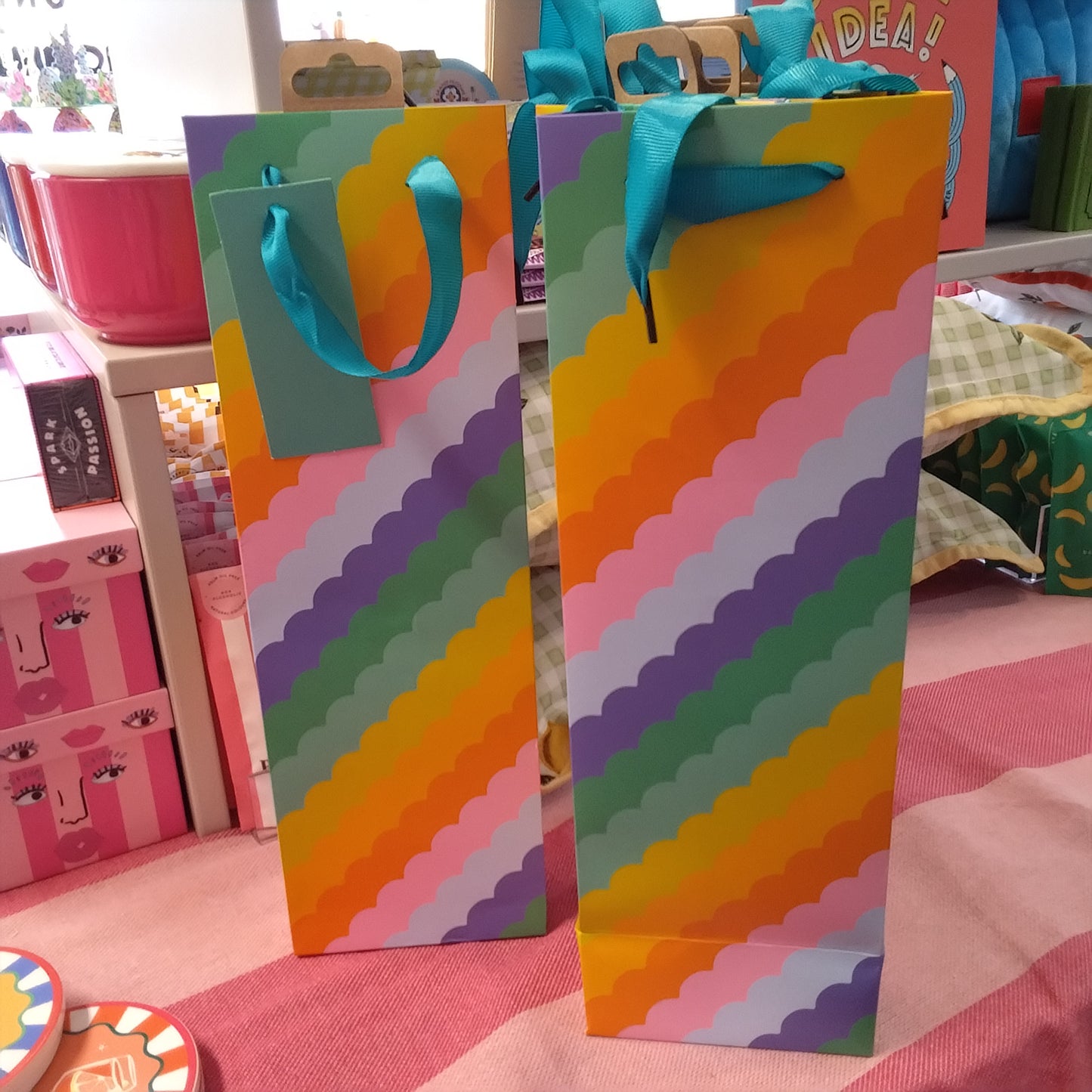 Rainbow Scallops Bottle Bag