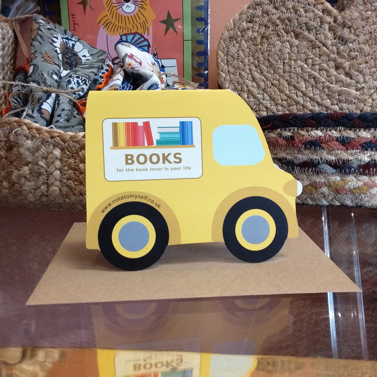 Book Van Shaped Card