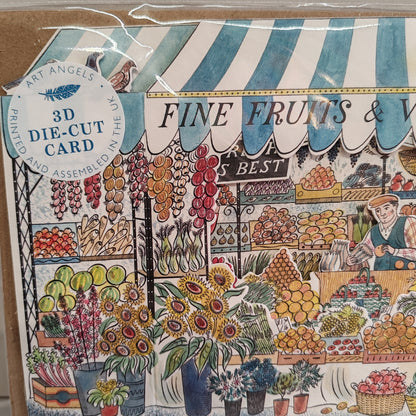 Fruit and Veg shop design Greeting card