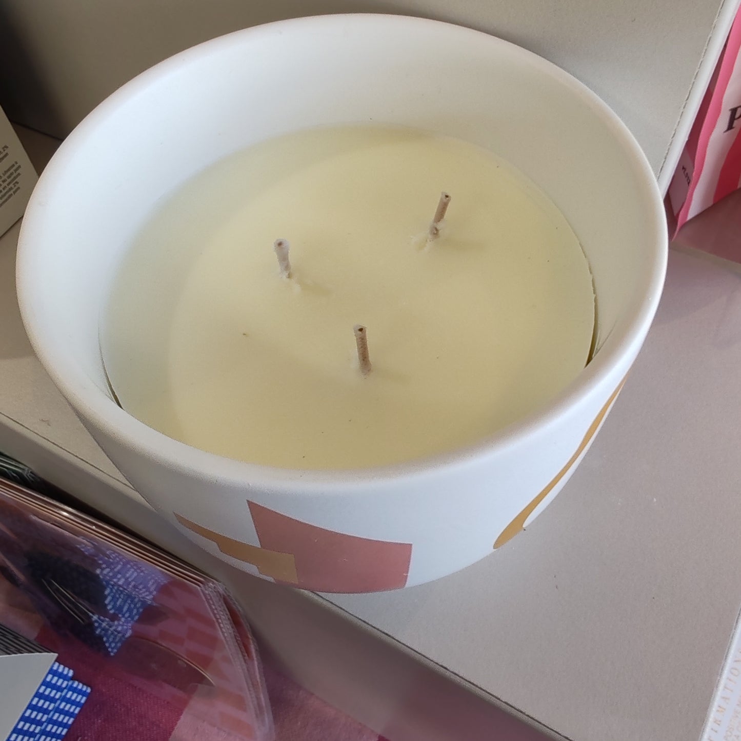 Wabi Sabi Soy Wax scented candle. 12oz. Scent of Pink Opal and Persimmon