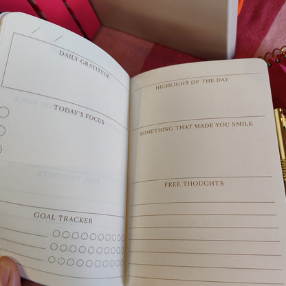 Blue stripe gratitude journal.