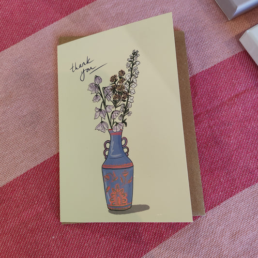 Thank you flowers greeting card