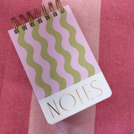 Twin wire chunky notepad wavy stripes