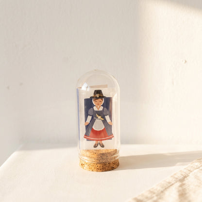 Kinfolk Welsh Dancer Blue Coat with Gold Earrings