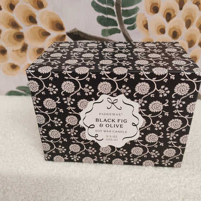 Cherie 5.5oz/155g Ceramic Dish Candle - Black-Black Fig & Olive