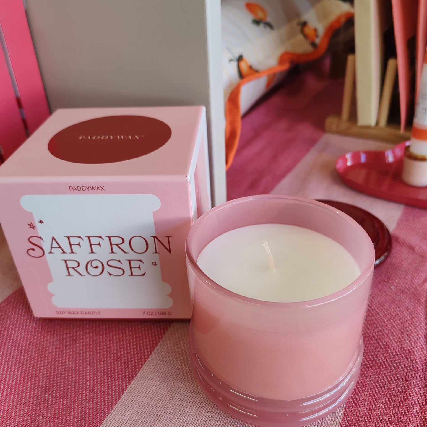 Paddywax Saffron Rose Soy Wax Candle 7 oz