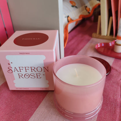 Paddywax Saffron Rose Soy Wax Candle 7 oz