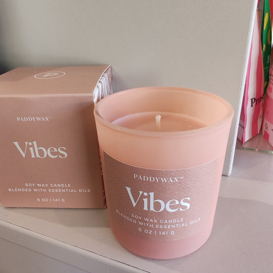 Wellness essential oil scented candle. 5oz. Vibes