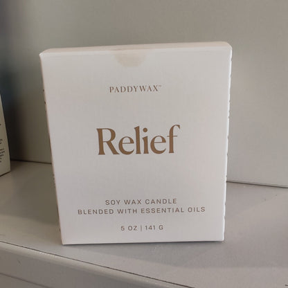 Wellness essential oils scented candle. 7oz. Relief