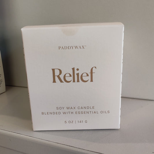 Wellness essential oils scented candle. 7oz. Relief