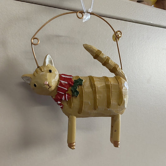 Cat with Scarf Resin Decoration