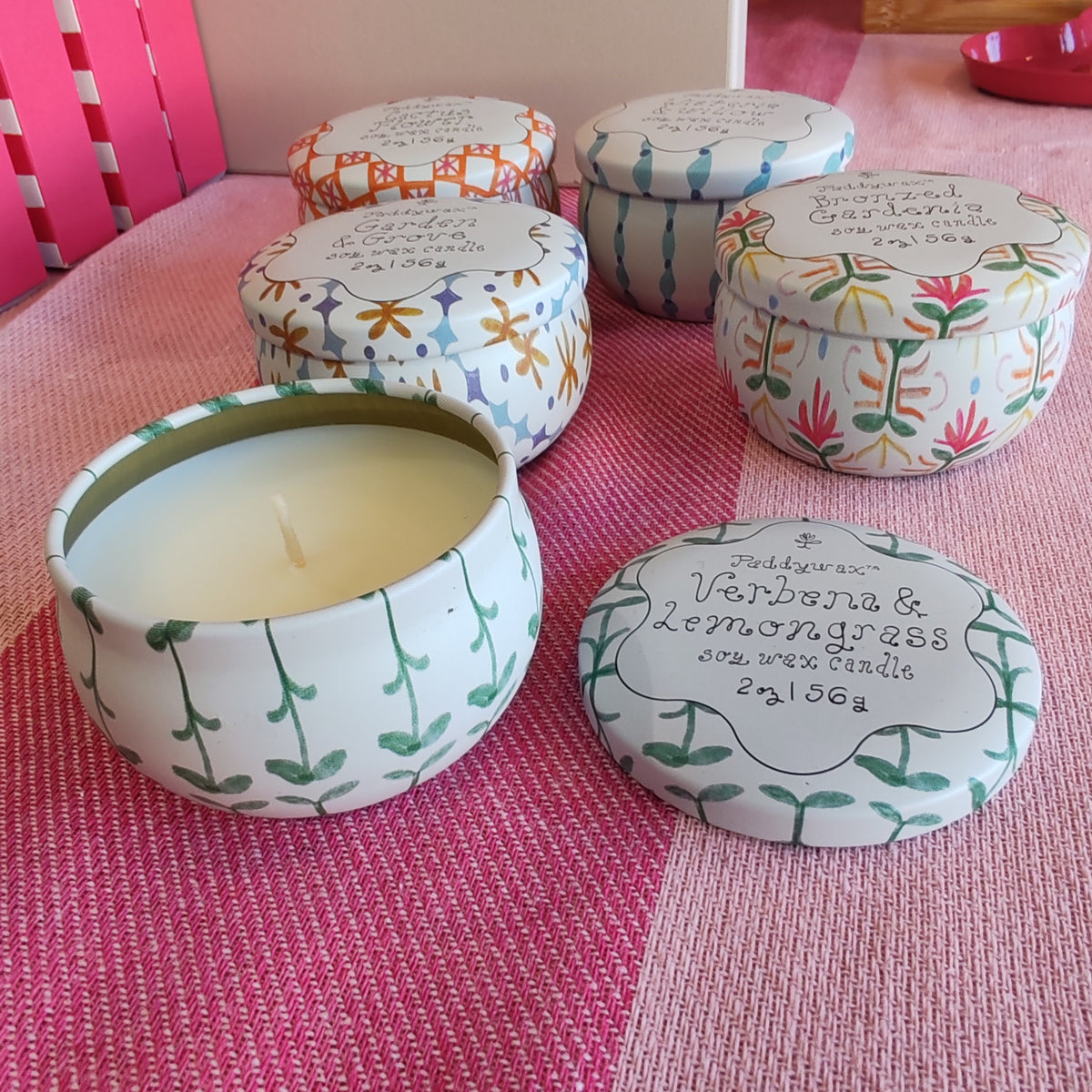 Verbena and lemon grass mini soy wax candle