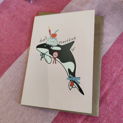 Whale birthday card