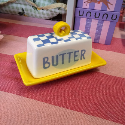 Small Butter Dish, Blue, Bon Appetit
