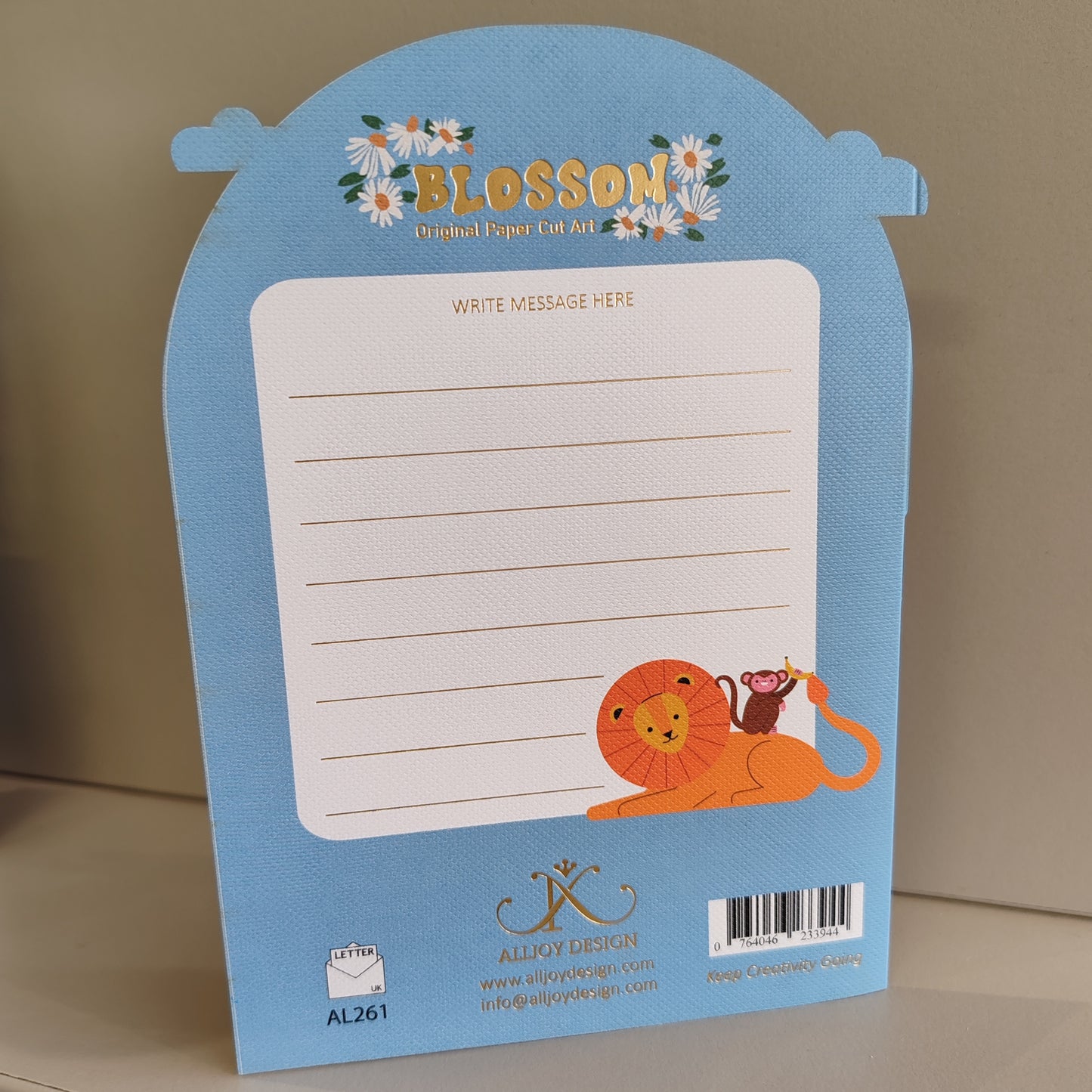 New baby die cut greeting card
