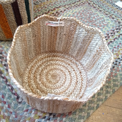 Natural Stripe Tulip Basket