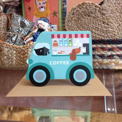 Coffee Van Shaped Card