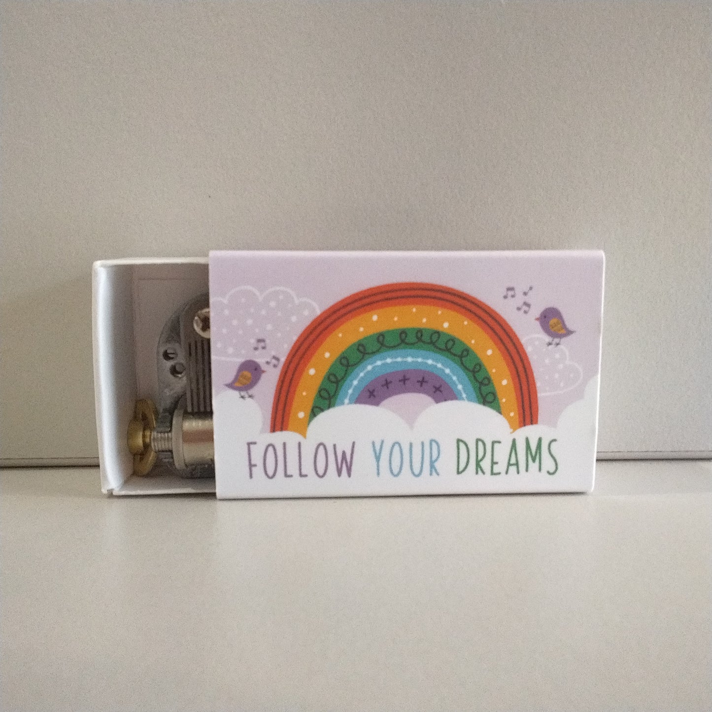 Somewhere Over the Rainbow Music Box in a Matchbox