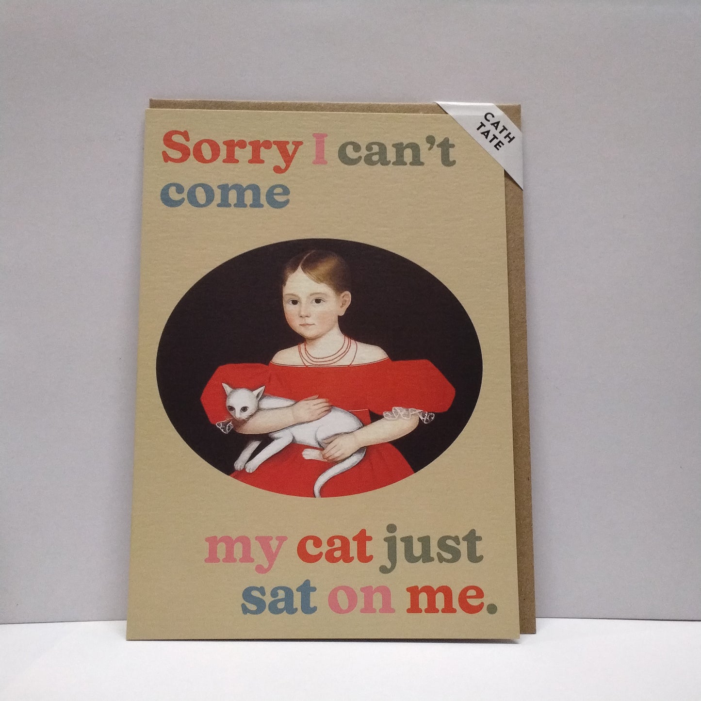 I can't, my Cat just sat on me - Greeting Card