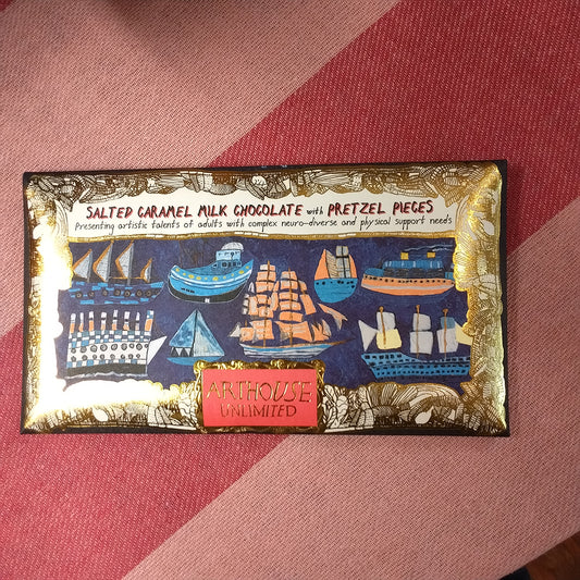 Ship Ahoy Salted Caramel Milk Chocolate Bar with Pretzel Pieces