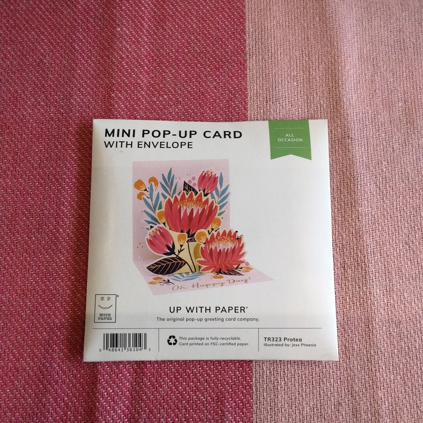 Protea layered greeting card