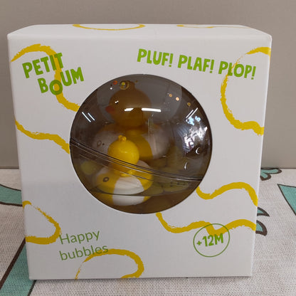 Sensory ball with ducks inside - yellow