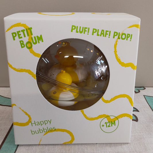 Sensory ball with ducks inside - yellow