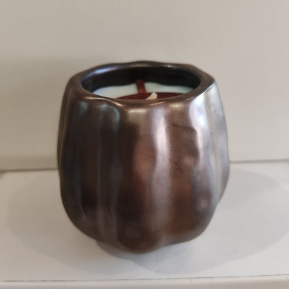 Pumpkin spice ceramic pot Soy Wax Candle