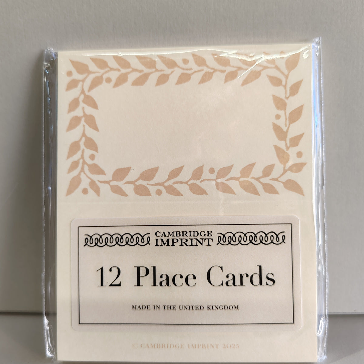 Pack of 12 place cards. Plaster Pink