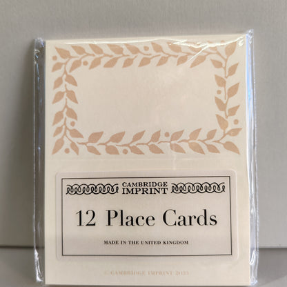 Pack of 12 place cards. Plaster Pink