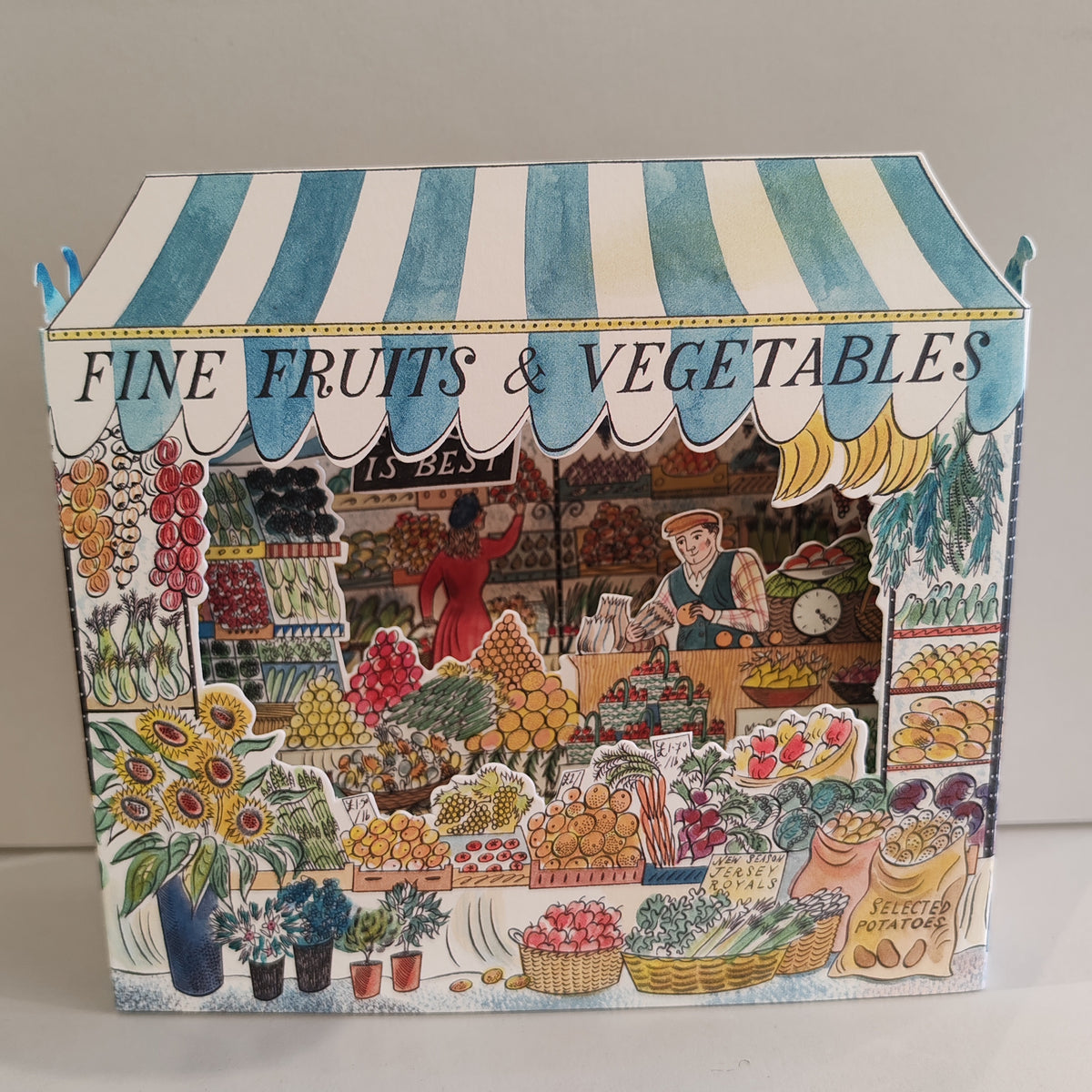 Fruit and Veg shop design Greeting card