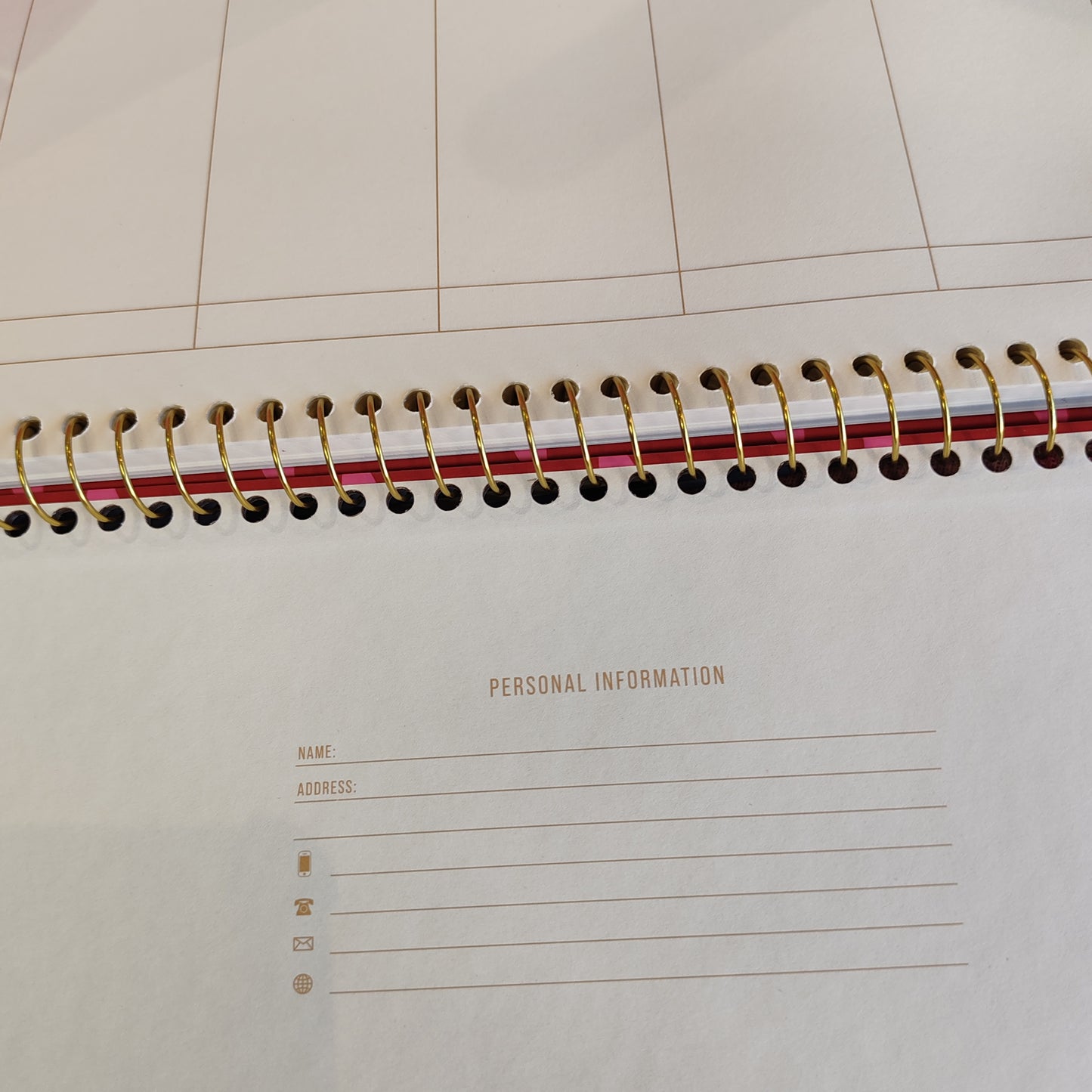 Weekly planner notebook