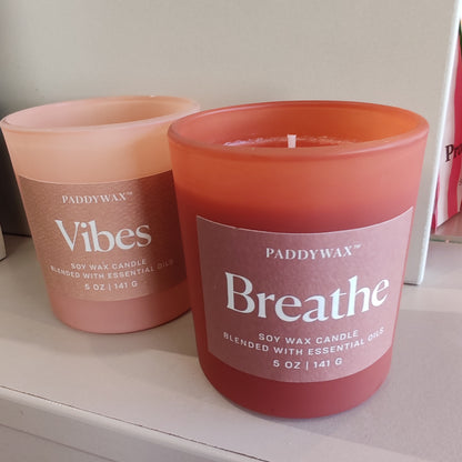 Wellness essential oil scented candle. 5oz. Vibes