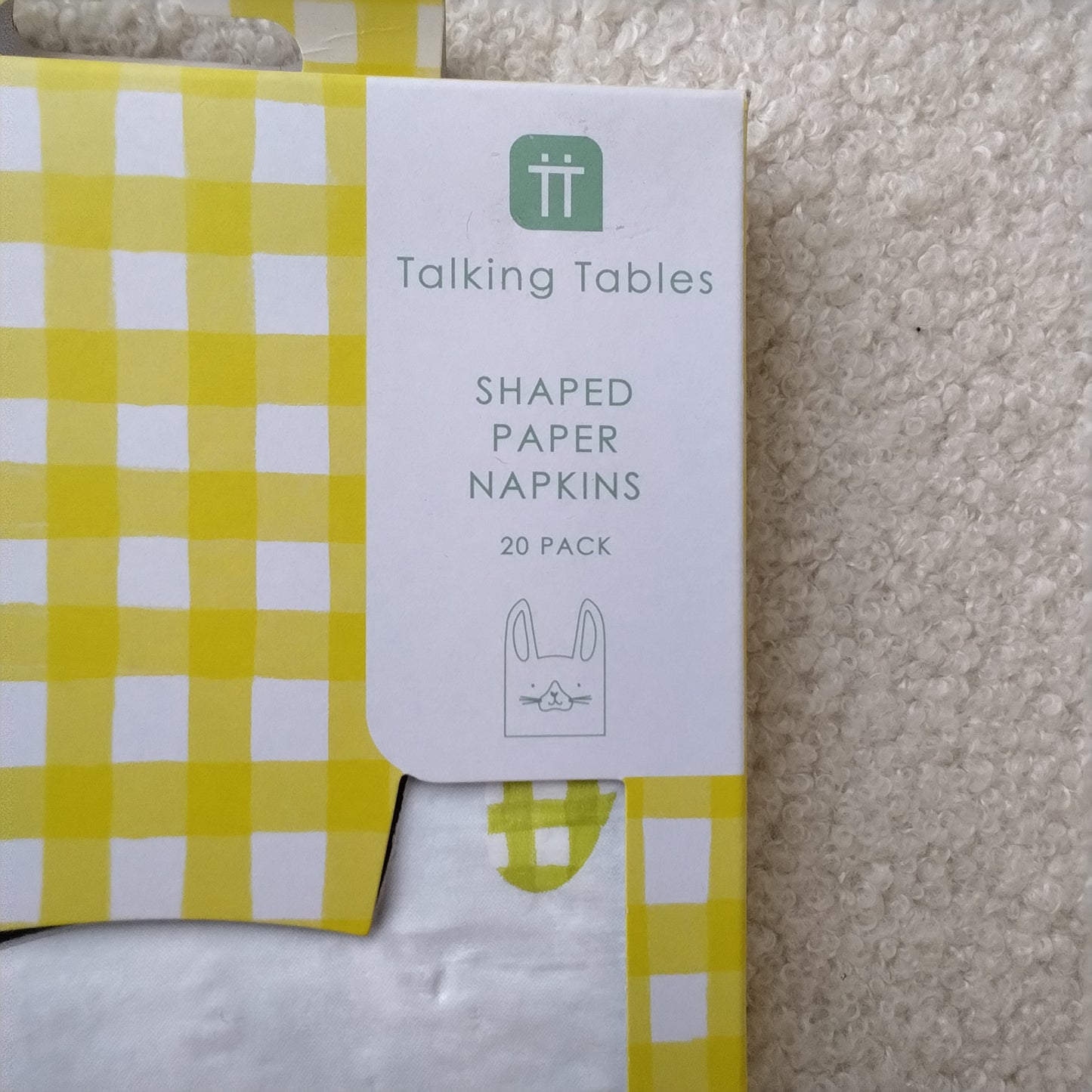 Bunny shaped napkins (20)