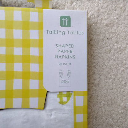 Bunny shaped napkins (20)