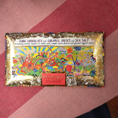 Joy Revolution Dark Chocolate Bar with Caramel Pieces & Seasalt
