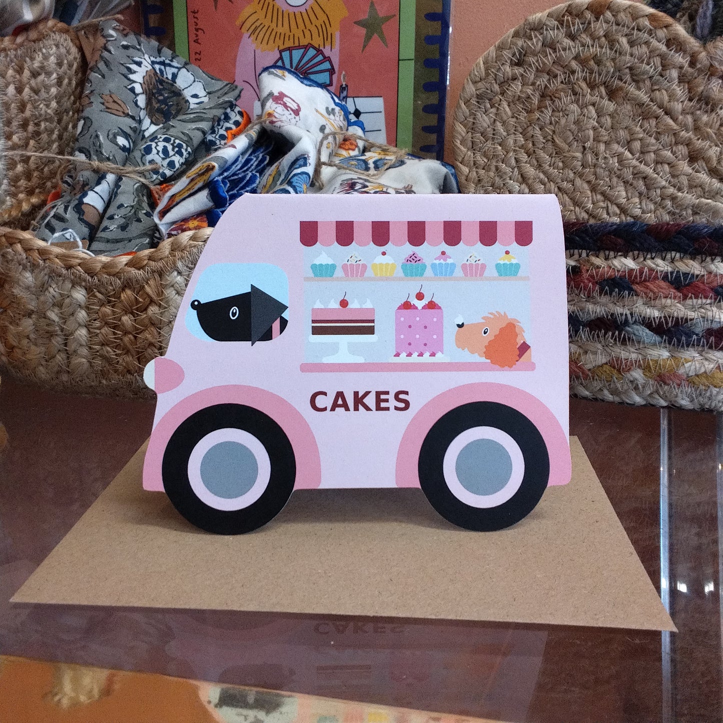 Cake Van Shaped Card
