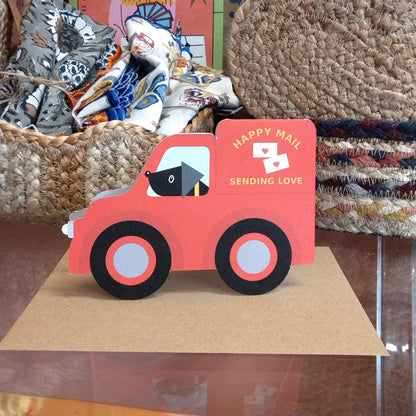Happy Mail Post Van Card