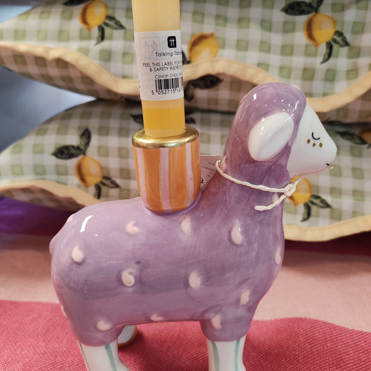 Ceramic lamb candle holder