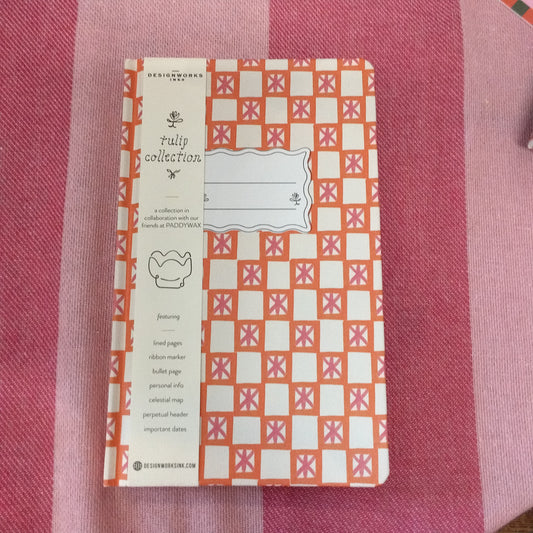 Tulip journal orange check